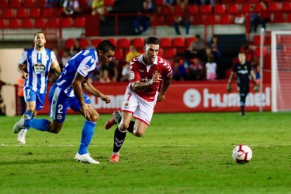 Tete Morente, durante el Nàstic-Deportivo.