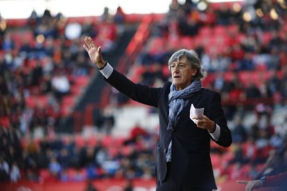 Enrique Martín, durante el Nàstic-Almería