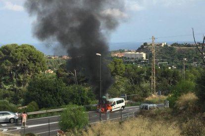 Moment en què el foc s'intensificava