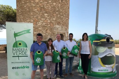 Imatge de la presentació de la campanya d'Ecovidrio ahir a Miami Platja