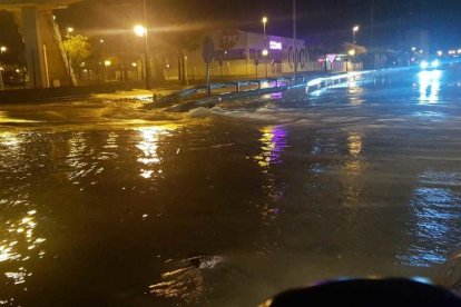 Imatge de les inundacions a Tarragona.