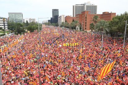 La Diagonal, plena a vessar.