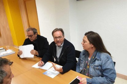 Els regidors del PDeCAT a l'oposició, ahir durant la compareixença pública.