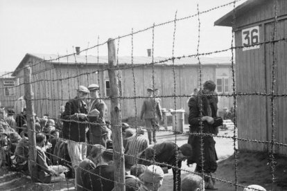 Imagen del campo de concentración de Bergen Belsen.