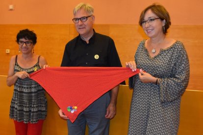 Núria Batet, Eduard Rovira i Begoña Floria, ayer durante la presentación de la jornada torrenca.