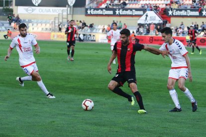 Imatge de Juan Domínguez durant el partit de diumenge passat contra el Rayo Majadahonda.