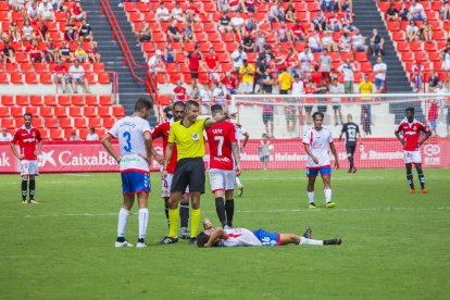 Santiago Varón Aceitón en un partit d'aquesta temporada al Nou Estadi de Tarragona.     Autor: Gerard Martí