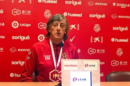 Enrique Martín durante la rueda de prensa de hoy.