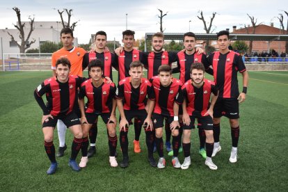 Los jugadores del juvenil A del Reus en un partido de esta temporada a División de Honor.