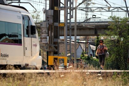 El pas de l'estació de Mollet del Vallès on s'ha produït l'atropellament.