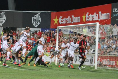 Un momento del CF Reus-Nàstic de la pasada temporada, que se disputó a la segunda jornada y finalizó con empate a un gol.