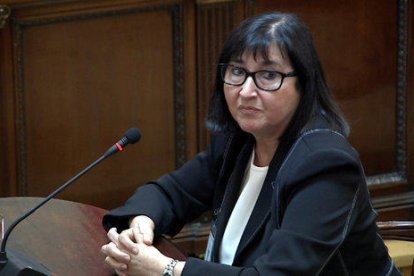 La directora de Contractació de la Generalitat, Mercè Corretja, declarant al Suprem.