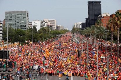 La diada va omplir la Diagonal de Barcelona.