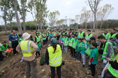 Alguns dels voluntaris que han participat a la plantada