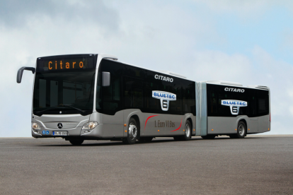 El modelo adjudicado, un Citaro G, que la EMT destinará a líneas educacionales y también a la L54 y la L8.