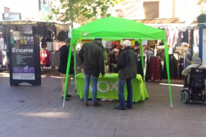 Imatge d'arxiu d'una parada de VOX al municipi de GAvà.