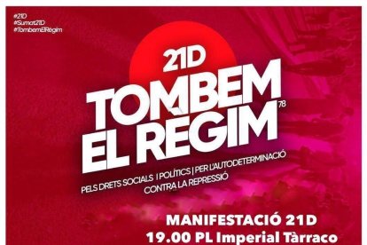 Imagen del cartel de la manifestación de Tarragona.