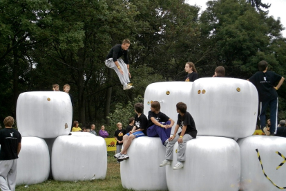 Imatge d'arxiu d'un lloc d'entrenament de 'parkour'.