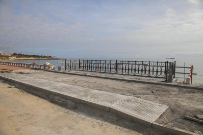 Imatge de les obres al passeig Marítim.