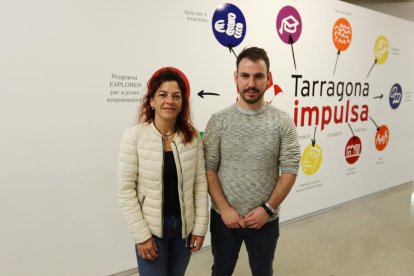 Montse Mauri i David Fernández, fotografiats el passat dijous a les oficines de Tarragona Impulsa.