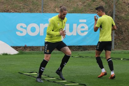 Raúl Albentosa, entrenando