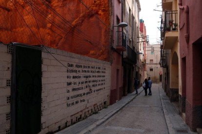 El carrer Santa Maria del Barri Antic de Valls.