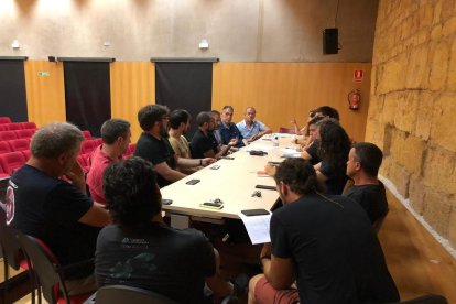 Una de las reuniones de la Comisión Asesora del Concurs de Castells.