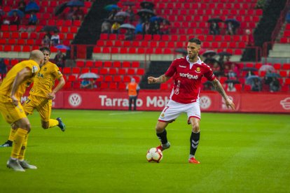 Tete Morente, durant el Nàstic-Alcorcón d'aquesta temporada, disputat el 15 d'octubre i que va finalitzar 1-3 a favor dels madrilenys.