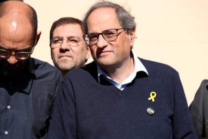 El president de la Generalitat, Quim Torra, durant l'acte d'inauguració de l'Any Colla de Sabadell.