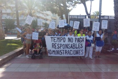 Imagen de las protestas de los trabajadores de Tempo