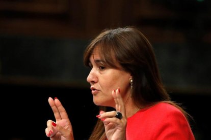 Laura Borràs, durant la seva intervenció.