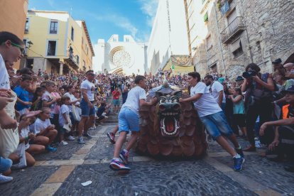 Imatge de la Baixadeta durant les festes de Santa Tecla del 2018.