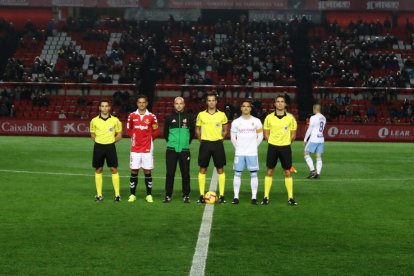 Milla Alvendiz, abans del Nàstic-Zaragoza d'aquesta temporada, que va acabar 1-3.