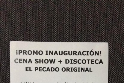 El paper que repartia el local, en què es diferencia entre gèneres.