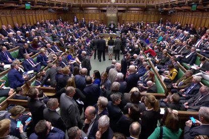 Moment de les votacions sobre el Brexit al parlament britànic.