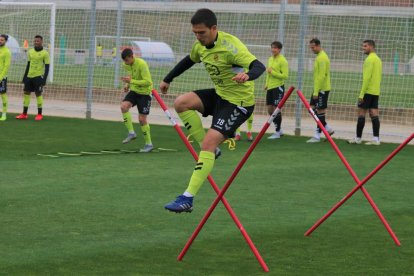 Antonio Cotán, durante un entrenamnet