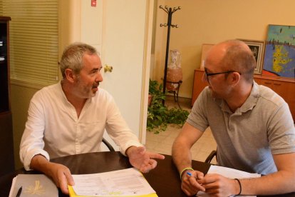 Tresserras y Pinedo, en la reunión que celebraron ayer para hablar del patrimonio de la ciudad.