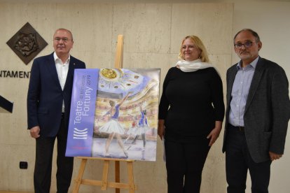 Carles Pellicer, alcalde de Reus, durante la presentación de la programación de otoño del Teatre Fortuny.