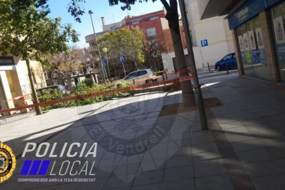 El fort vent ha fet caure diversos arbres al Vendrell.