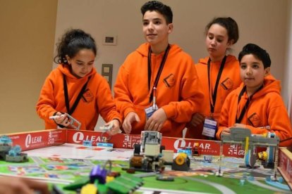 Imatge d'un equip participant a la FIRST LEGO League 2018.