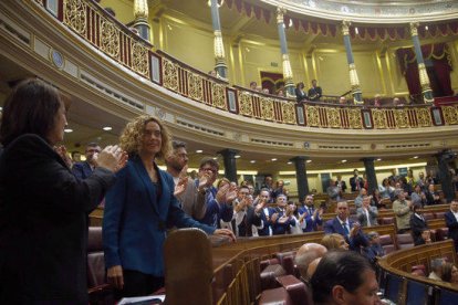 Meritxell Batet en el Congreso de los Diputados, una vez elegida presidenta de la cámara.