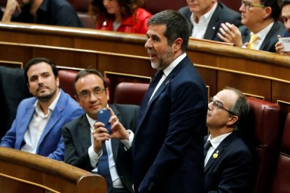 Jordi Sànchez promet el càrrec al Congrés dels Diputats.