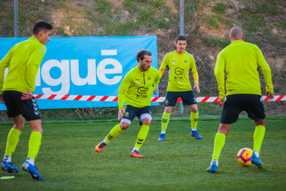 Palanca en un entrenament amb el Nàstic.