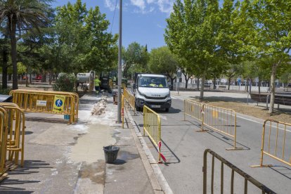 Imatge de les obres al carrer Centcelles de Constantí.