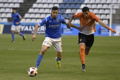 El delantero del Lleida Esportiu Pedro Martín ha marcado más goles que nadie en el grupo tercero de Segunda División B.