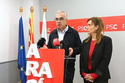 Imatge de la roda de premsa del PSC Reus