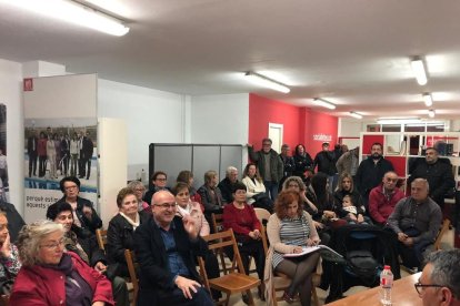 La asamblea de los socialistas celebrada ayer.