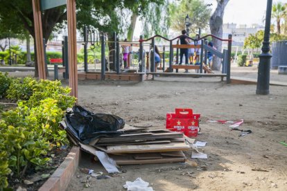 Estado del Parc Saavedra en torno a las 18 horas.