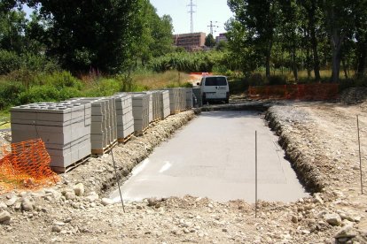 Las obras de la pasarela se han iniciado esta semana.