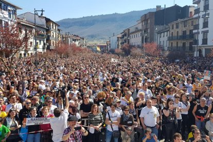 Pla aeri general dels participants a la manifestació d'Altsasu.